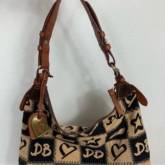 Dooney & Bourke Tan and Black Patterned Bag - Picture 10 of 16